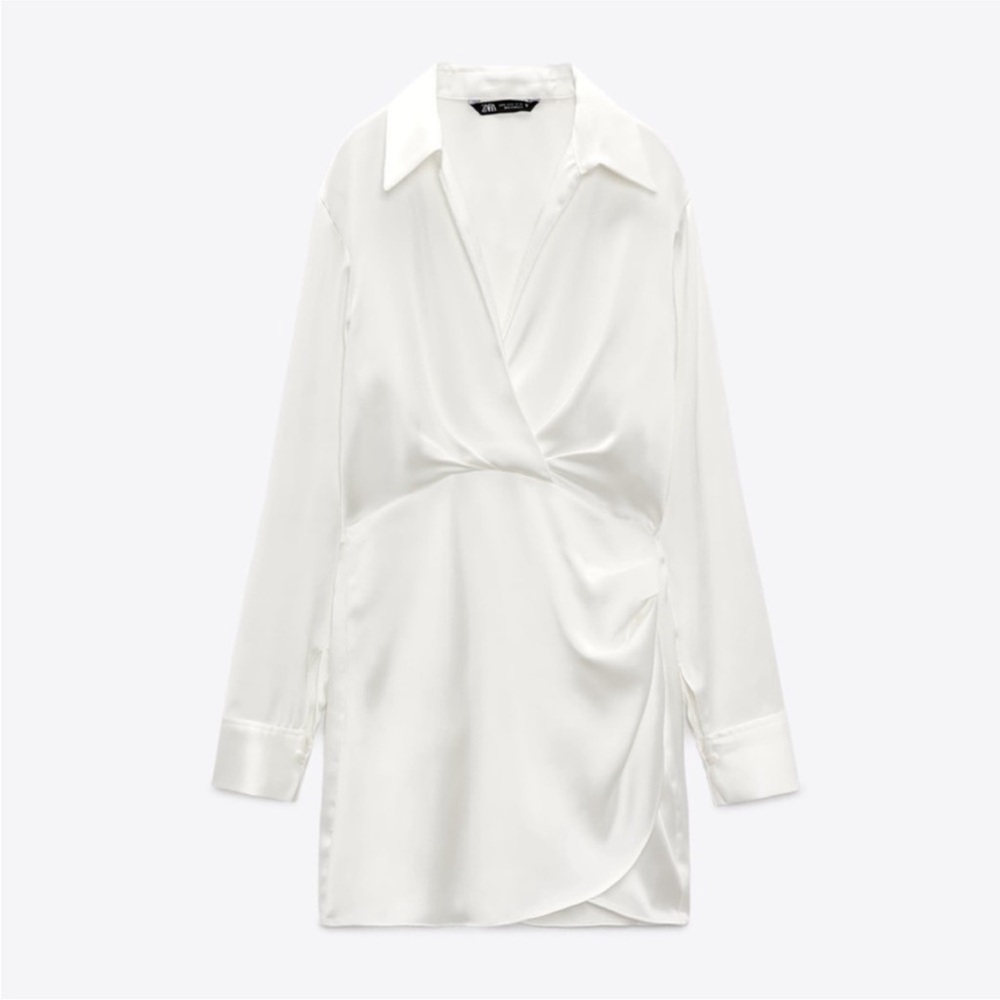 Zara White Wrap Dress